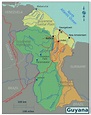 Mapas De Guyana Mapa Fisico Geografico Politico Turistico Y Tematico Images