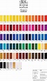Winsor and Newton Artists Designer Gouache Colour Chart | Gouache color ...