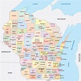 Wisconsin Counties Map | Mappr