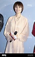Chinese actress and singer Yuan Quan or Yolanda Yuan speaks at the ...