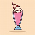 livre vetor ícone milkshake desenho animado ilustração 20616011 Vetor ...