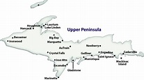 Cities In Upper Peninsula Michigan Map – Map Vector