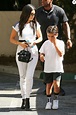 Kourtney Kardashian et son fils Mason à Calabasas, le 1er août 2017 ...