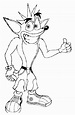 Happy Crash Bandicoot Coloring Page - Free Printable Coloring Pages for ...