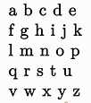 Alfabeto romano moderno en minúsculas - Lettering
