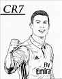Desenhos de Cristiano Ronaldo 9 para Colorir e Imprimir - ColorirOnline.Com