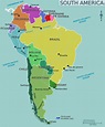 Mapa Político de Sudamérica - Tamaño completo