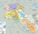 Detailed Political Map of Armenia - Ezilon Maps