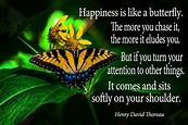 Happiness is like a butterfly...