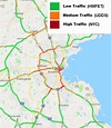 (a) Typical Traffic in a network from Google Maps; (b) Interstate ...