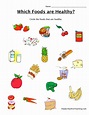 Which Foods are Healthy Worksheet - Have Fun Teaching