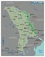 Grande mapa regiones de Moldova | Moldavia | Europa | Mapas del Mundo