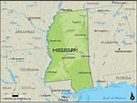 Geographical Map of Mississippi and Mississippi Geographical Maps ...