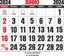 Calendário Junho 2024 - Imagem Legal
