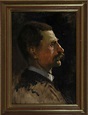 Portrait eines Mannes mit Schnurrbart im Profil by Ernst Pasqual Jordan ...