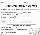 Song Worksheet: Count On Me by Bruno Mars