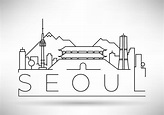 54 Different World Cities Skyline | Seoul skyline, Seoul, City drawing