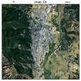Aerial Photography Map of Ukiah, CA California