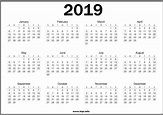 Free 2019 One Page Printable Calendar Printable Calen - vrogue.co