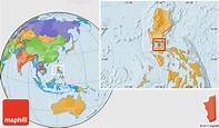 Political Location Map of Manila