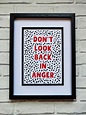 Don't Look Back in Anger - Etsy