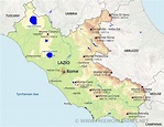 Topographische Karte von Rom - Rom topographische Karte (Lazio - Italien)