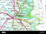 Mapa Mapa de la ciudad de Osijek mapa de carreteras Fotografía de stock ...