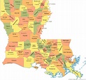 Louisiana Parish Map