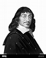 Descartes. Portrait der französische Philosoph Rene Descartes (1596 ...