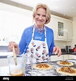 Great British Bake off contestant Christine Wallace pictured at her home in Didcot making the ...