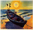Boat at Sunrise - Max Pechstein - WikiArt.org