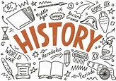 Premium Vector | History doodles with lettering