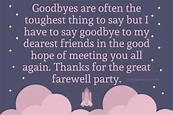 Farewell Party Thank you Messages and Quotes