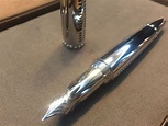 Mont Blanc Solid White Gold Fountain Pen With 48 Grade VVS Diamonds the ...