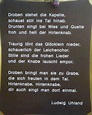 Gedicht von Ludwig Uhland., Bild Wurmlinger Kapelle (475 m)