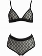 GUCCI GG Tulle Bra And Underwear Set for Women