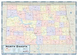 North Dakota Counties Wall Map by Maps.com - MapSales