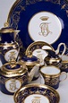 Cobalto y oro dorado china Imperial (Lomonosov) Fábrica de Porcelana de ...
