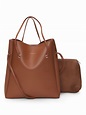 North South Large Sleek Tote - Handbags - T.J.Maxx | Leather handbags ...