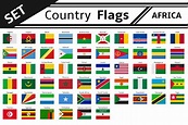 set countries flags africa ~ Illustrations ~ Creative Market