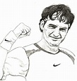 Roger Federer | Person sketch, Portrait, Male sketch