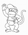 Diddy Kong Agitando su Mano para colorear, imprimir e dibujar ...