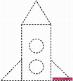rocket trace worksheet | Crafts and Worksheets for Preschool,Toddler ...