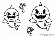 Desenho Baby Shark Para Colorir