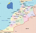 Mapas de Marruecos - Geografia, hidrografia y relieve
