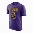Nike NBA Los Angeles Lakers LeBron James City Edition Nike Dri-Fit T ...