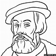 100% free coloring page of Hernando Cortes. Color in this picture of Hernando Cortes and share ...