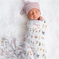 Custom Wildflowers Swaddle, Flower Baby Name Blanket, Personalized Baby ...