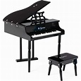 LAGRIMA Classical Kids Piano, 30 Keys Wood Mini Baby Grand Piano w ...