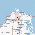 Mapa de Barranquilla, Colombia Mapa de Colombia
